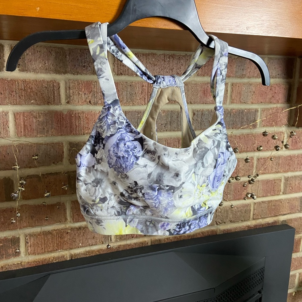 🟣3/$10 Mondetta Floral Sports Bra, Size 8
